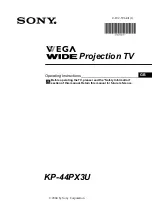 Sony KP-44PX3U Operating Instructions Manual preview