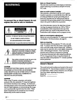 Preview for 2 page of Sony KP-46S55 Operating Instructions Manual