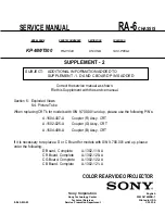 Предварительный просмотр 264 страницы Sony KP-46WT500 - 46" Hi-scan 1080i 16:9 Projection Television Service Manual