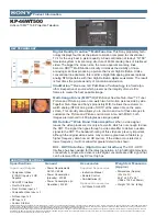 Preview for 2 page of Sony KP-46WT500 - 46" Hi-scan 1080i 16:9 Projection Television Specifications