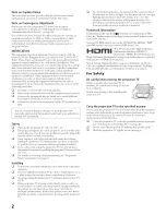 Предварительный просмотр 3 страницы Sony KP-46WT520 - Wide Screen Projection Tv Operating Instructions Manual