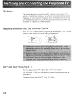 Предварительный просмотр 10 страницы Sony KP 51HW40 Operating Instruction