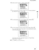 Предварительный просмотр 61 страницы Sony KP 51HW40 Operating Instruction