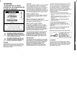 Предварительный просмотр 4 страницы Sony KP-53XBR200 - 53" Projection Tv Operating Instructions Manual