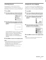 Предварительный просмотр 17 страницы Sony KP-53XBR45 - 53" Projection Tv Operating Instructions Manual