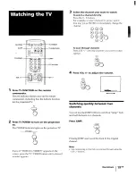 Предварительный просмотр 19 страницы Sony KP-53XBR45 - 53" Projection Tv Operating Instructions Manual