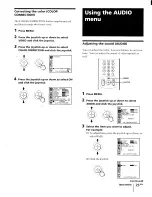 Предварительный просмотр 25 страницы Sony KP-53XBR45 - 53" Projection Tv Operating Instructions Manual