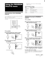 Предварительный просмотр 29 страницы Sony KP-53XBR45 - 53" Projection Tv Operating Instructions Manual