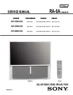 Предварительный просмотр 2 страницы Sony KP-57WS510 - 57" Wide Screen Projection Tv Service Manual