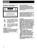 Preview for 2 page of Sony KPR-46CX25 Operating Instructions Manual