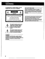 Preview for 2 page of Sony KPR-46CX35 Operating Instructions Manual