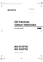 Sony KV-14CT1U Instruction Manual preview