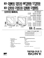 Предварительный просмотр 1 страницы Sony KV-20M10 Service Manual