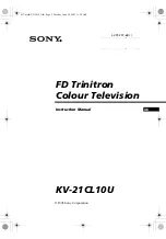 Sony KV-21CL10U Instruction Manual preview