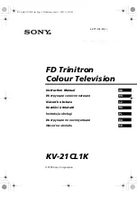 Sony KV-21CL1K Instruction Manual предпросмотр