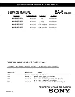 Sony KV-24FS100 - 24" Fd Trinitron Wega Service Manual preview