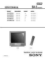 Предварительный просмотр 1 страницы Sony KV-27FS16 - 27" Trinitron Wega Service Manual