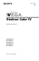 Sony KV-27FS17 - 27" Fd Trinitron Wega Operating Instructions Manual preview