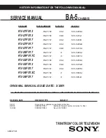 Предварительный просмотр 297 страницы Sony KV-27FS17 - 27" Fd Trinitron Wega Service Manual