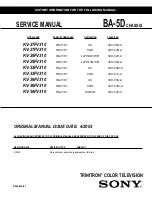 Sony KV-27FV310 - 27" Fd Trinitron Wega Service Manual preview