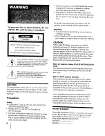 Предварительный просмотр 2 страницы Sony KV-27S10 Operating Instructions Manual