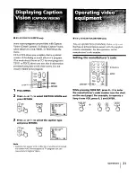 Предварительный просмотр 21 страницы Sony KV-27S10 Operating Instructions Manual