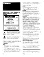 Предварительный просмотр 2 страницы Sony KV-27S25 - 27" Trinitron Color Tv Operating Instructions Manual