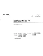 Sony KV-27S26 - 27" Trinitron Color Television Operating Instructions Manual preview