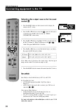 Предварительный просмотр 26 страницы Sony KV-28FS20U Instruction Manual