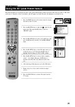 Предварительный просмотр 27 страницы Sony KV-28FS20U Instruction Manual