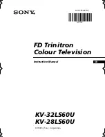 Sony KV-28LS60U Instruction Manual preview