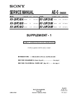 Sony KV-29FC60A Service Manual preview
