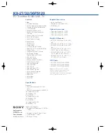 Preview for 2 page of Sony KV-32FS120 - FD Trinitron WEGA Flat-Screen CRT TV Specifications