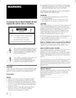 Предварительный просмотр 2 страницы Sony KV-32S16 - 32" Color Monitor/receiver Operating Instructions Manual