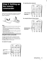 Предварительный просмотр 9 страницы Sony KV-32S16 - 32" Color Monitor/receiver Operating Instructions Manual