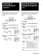 Предварительный просмотр 19 страницы Sony KV-32S16 - 32" Color Monitor/receiver Operating Instructions Manual