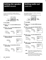 Предварительный просмотр 20 страницы Sony KV-32S16 - 32" Color Monitor/receiver Operating Instructions Manual