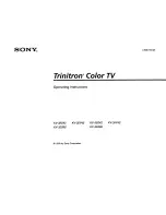 Sony KV-32S42 Operating Instructions Manual preview