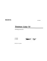 Sony KV-32V68 Operating Instructions Manual предпросмотр