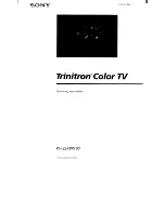 Sony KV-32XBR100 - 32" Trinitron Xbr2 Color Television Operating Instructions Manual preview