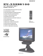 Sony KV-32XBR100 - 32" Trinitron Xbr2 Color Television Specifications preview