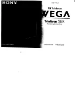 Sony KV-32XBR200 - 32" Fd Trinitron Wega Xbr Operating Instructions Manual preview