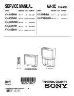 Sony KV-32XBR48 - 32" Xbr Television Sercie Manual предпросмотр