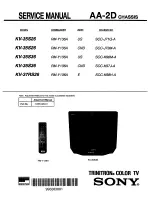 Sony KV-35S26 - 35" Trinitron Color Television Service Manual preview