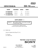 Предварительный просмотр 234 страницы Sony KV-40XBR700 - 40" Fd Trinitron Wega Xbr Service Manual