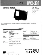 Предварительный просмотр 1 страницы Sony KV-4SV1 Service Manual