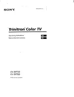 Предварительный просмотр 1 страницы Sony KV-9PT50 - 9" Trinitron Color Tv Operating Instructions Manual