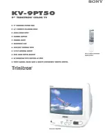 Sony KV-9PT50 - 9" Trinitron Color Tv Specifications preview