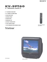 Sony KV-9PT60 - 9" Trinitron Color Tv Specifications предпросмотр