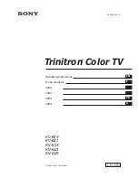 Preview for 1 page of Sony KV-B14 Operating Instructions Manual